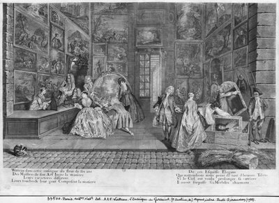 The shop sign of Gersaint, engraved by Pierre Aveline (c.1656-1722) c.1720 by Jean Antoine Watteau